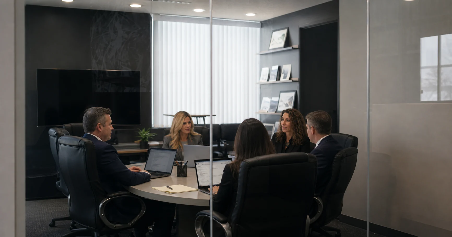 PeterSan Group employees meeting in a New York conference room